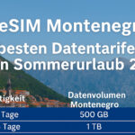 Mit der eSIM Montenegro im Sommerurlaub 2025 direkt online!