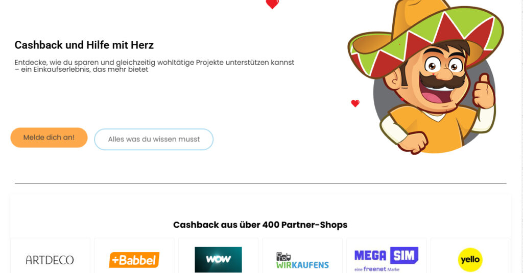 DealAmigo.de – Cashback sammeln & Gutes tun!
