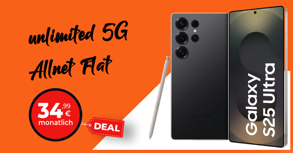 Samsung Galaxy S25 Ultra für nur 99 € mit Unlimited-Tarif – jetzt Altgerät eintauschen und sparen!