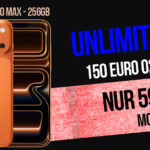 iPhone 17 Pro Max mit Vertrag: effektiv nur 9,99 € für eine Unlimited Internet-Flat!