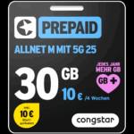 Telekom Netz testen: 30 GB für nur 1 € – Congstar Starterpaket mit Mega-Aktion!