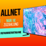 Samsung TV 43 Zoll Crystal UHD 4K mit 20 GB Allnet Flat & 100 € Wechselbonus – nur 22,99 € mtl.!
