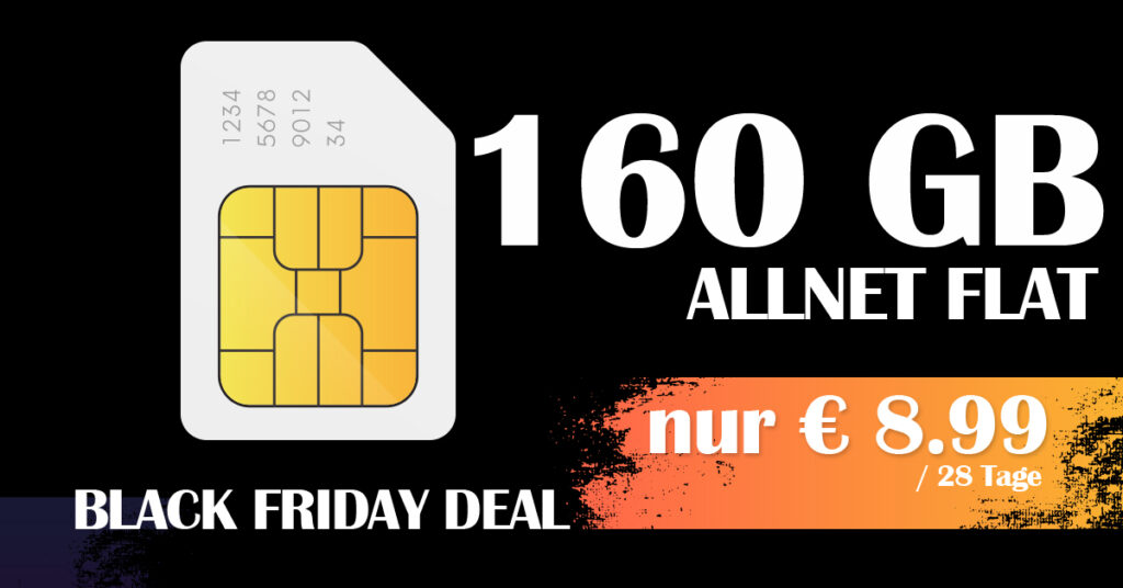Lyca Mobile Black Friday Deal: 160 GB Prepaid für nur 8,99 € – ein echtes Highlight!