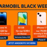 Klarmobil Black Week 2025 – Mega-Deals mit 0 € Anschlusspreis