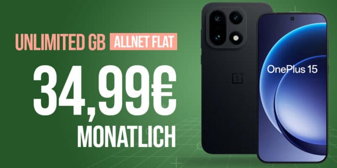 OnePlus 15 Deal: 512 GB + Vodafone Unlimited Flat für nur 34,99 € im Monat