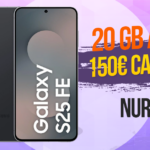 Samsung Galaxy S25 FE mit 20GB Allnet Flat für nur 19,99 € monatlich – inklusive 150 € Cashback & 50 € Wechselbonus!