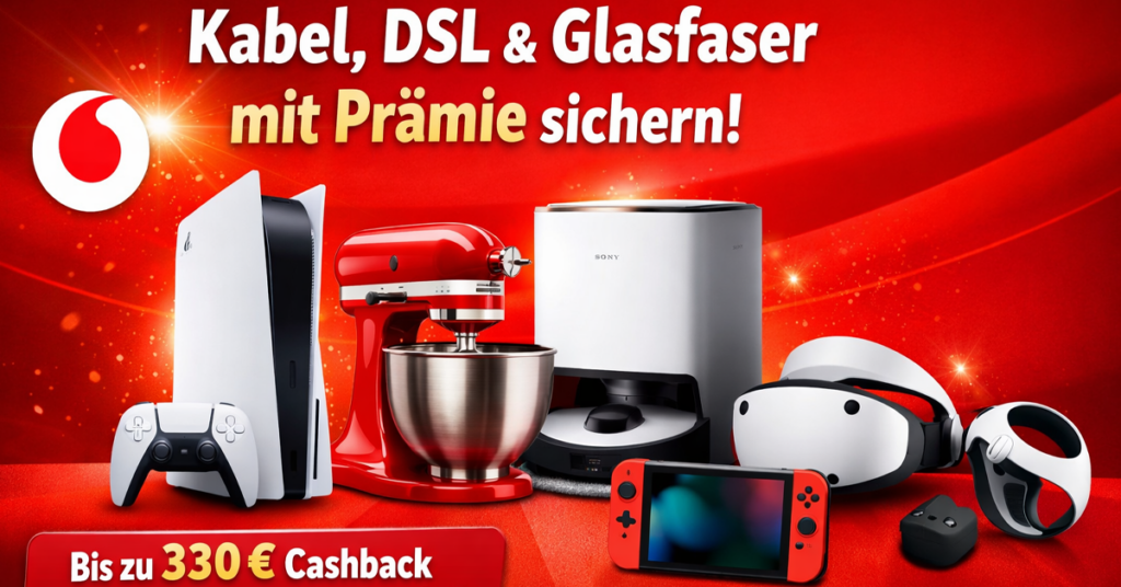 Vodafone Internet-Tarife mit neuen Prämien: Kabel/DSL mit Prämie jetzt besonders attraktiv