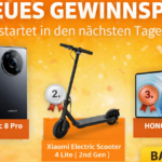 Neues Gewinnspiel steht in den Startlöchern: HONOR Magic 8 Pro, Xiaomi Scooter & HONOR Pad X9a