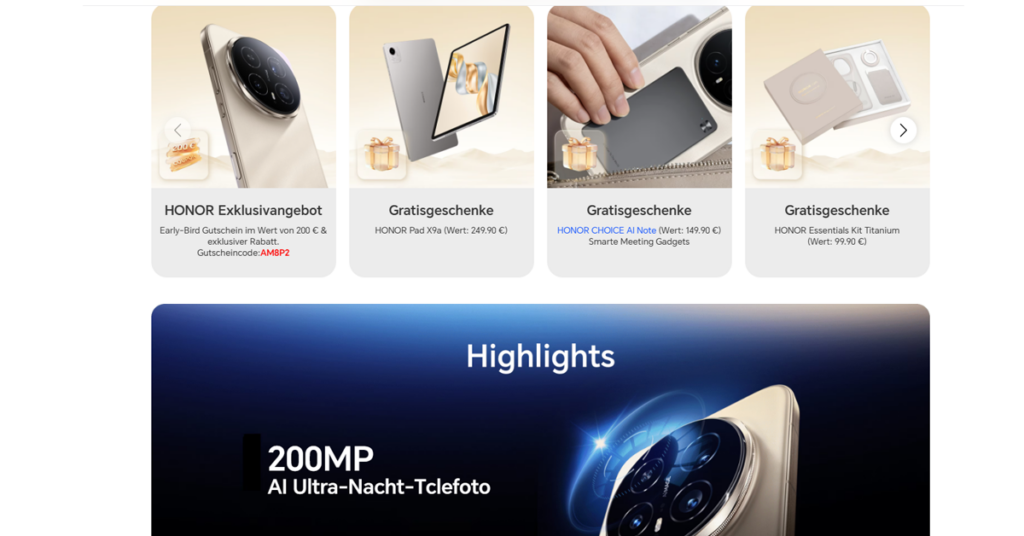 HONOR Magic 8 Pro: 200 € Early-Bird-Gutschein & starke Gratisgeschenke zum Start