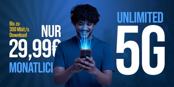 Unlimited 5G für unter 30€: O2 Mobile Unlimited Max Flex jetzt monatlich kündbar sichern!
