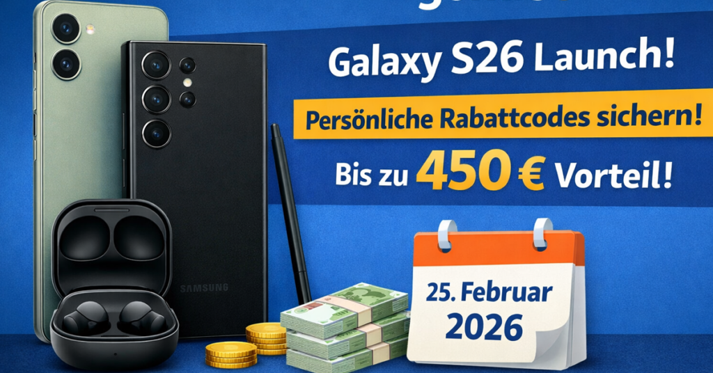 Galaxy S26 Launch: Persönliche Rabattcodes bei Gomibo sichern (bis zu 450 € Vorteil möglich)