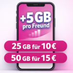 fraenk for friends: Jetzt +5 GB pro Freund – dauerhaft mehr Daten im Telekom-Netz