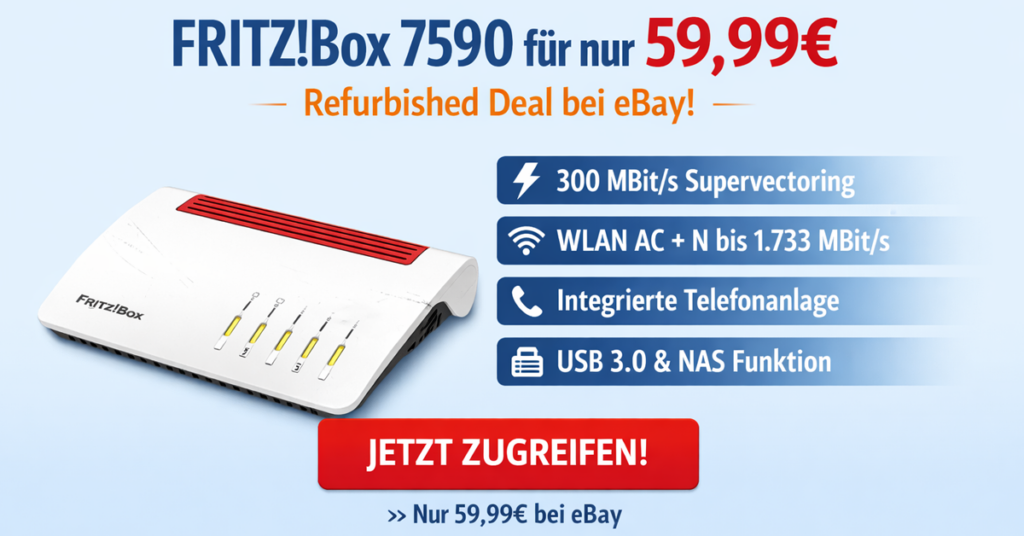 FRITZ!Box 7590 für nur 59,99€ 🔥 High-End Router zum Schnäppchenpreis bei eBay