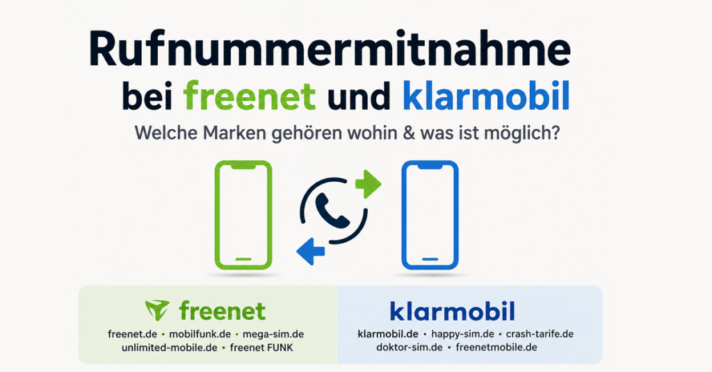 Rufnummermitnahme bei freenet & klarmobil: Diese Unterschiede musst du kennen