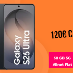 Samsung Galaxy S26 Ultra mit Telekom 50GB + Cashback: Top-Deal für nur 39,98€ monatlich!