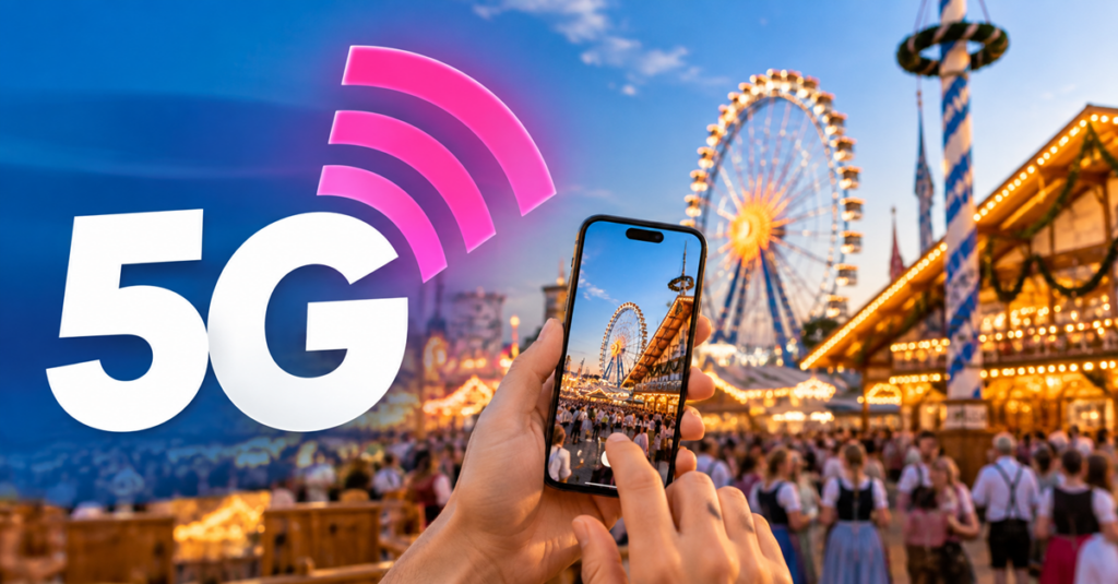 5G auf dem Oktoberfest: Neuer Datenrekord auf der Wiesn 2026