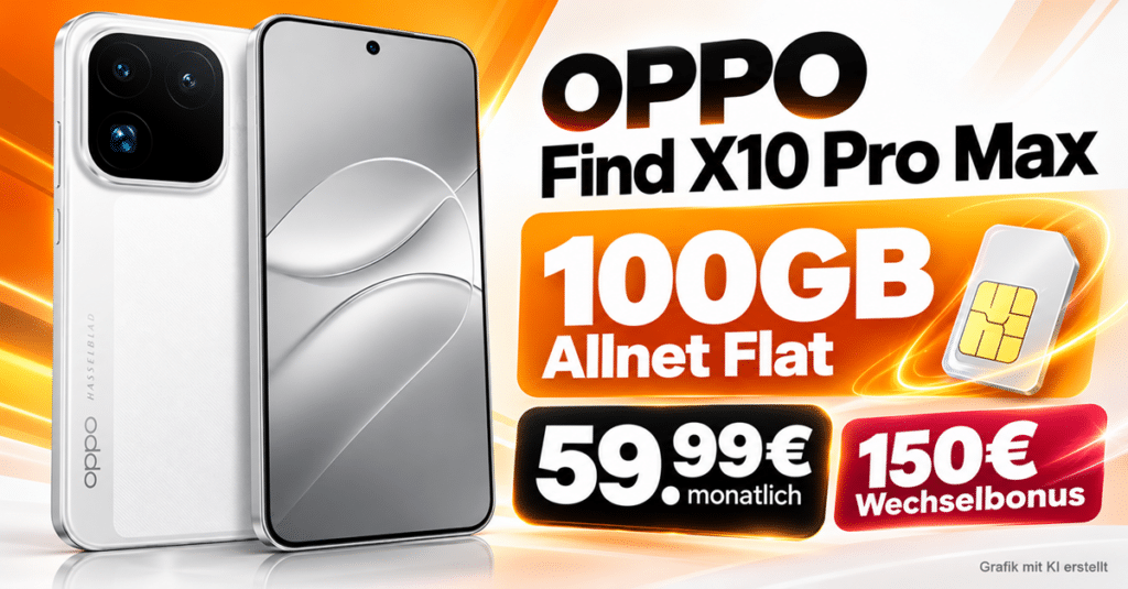 OPPO Find X10 Pro Max mit Vertrag: Erster Deal ist da – doch günstig wird das Flaggschiff nicht