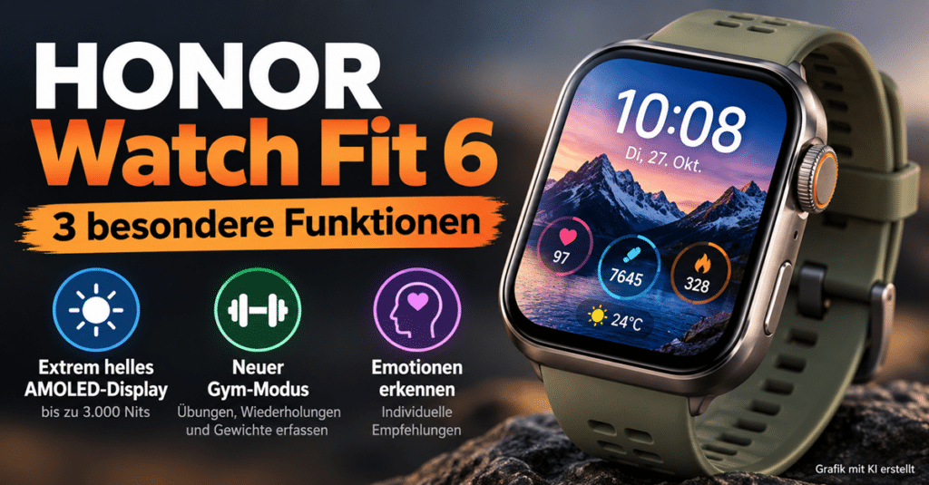 HONOR Watch Fit 6: Neue Smartwatch überrascht mit drei besonderen Funktionen