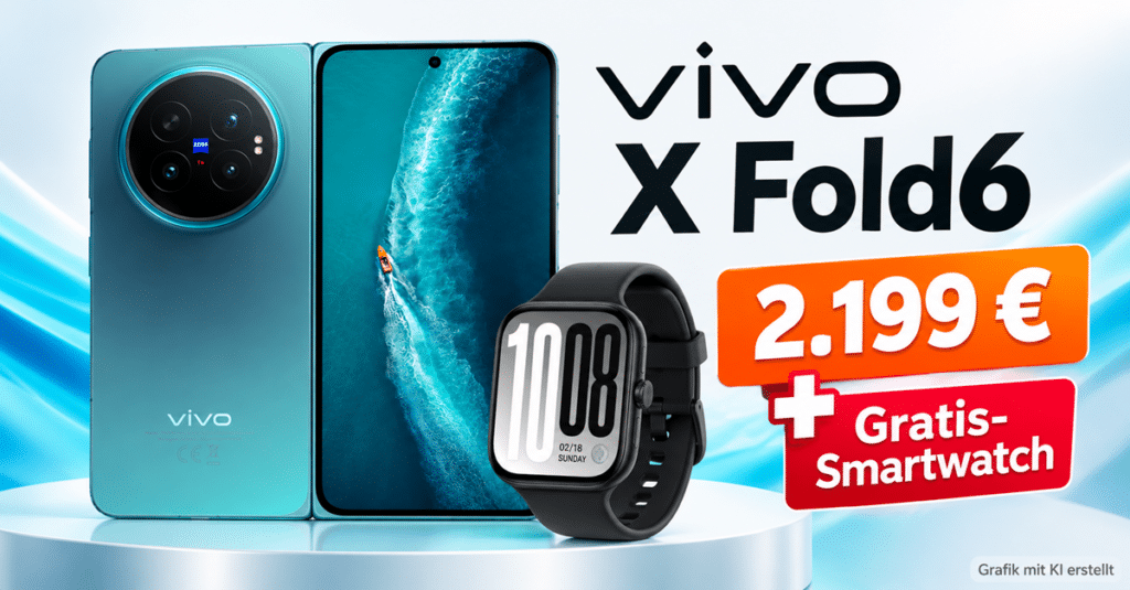 vivo X Fold6 in Deutschland erhältlich: 2.199 Euro mit Gratis-Smartwatch